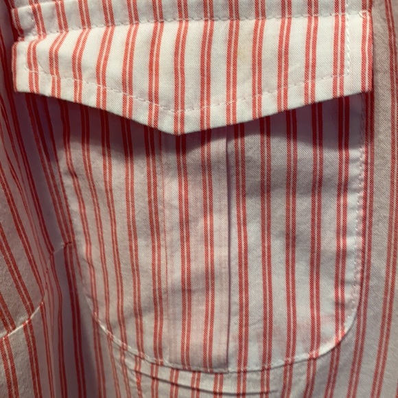 ST. JOHN’S BAY RED/WHITE STRIPED SHIRT SZ XLT - Picture 4 of 13